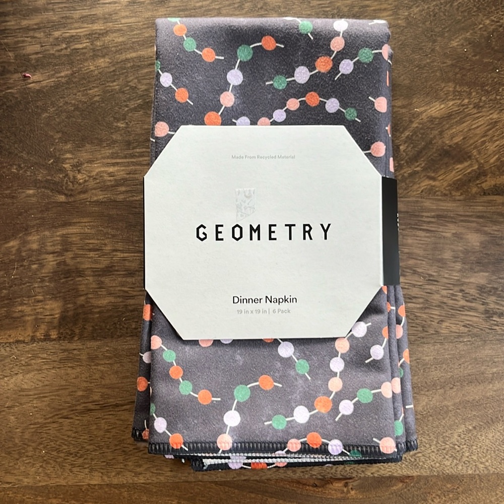 Geometry NWT Dinner Napkins Set of 6
